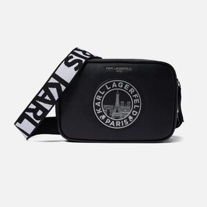Karl Lagerfeld Black Belt Bag with Logo